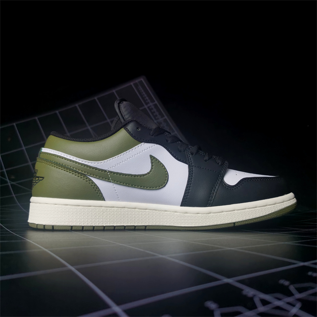 Women Running Weapon Air Jordan 1 Green/White Shoes 528